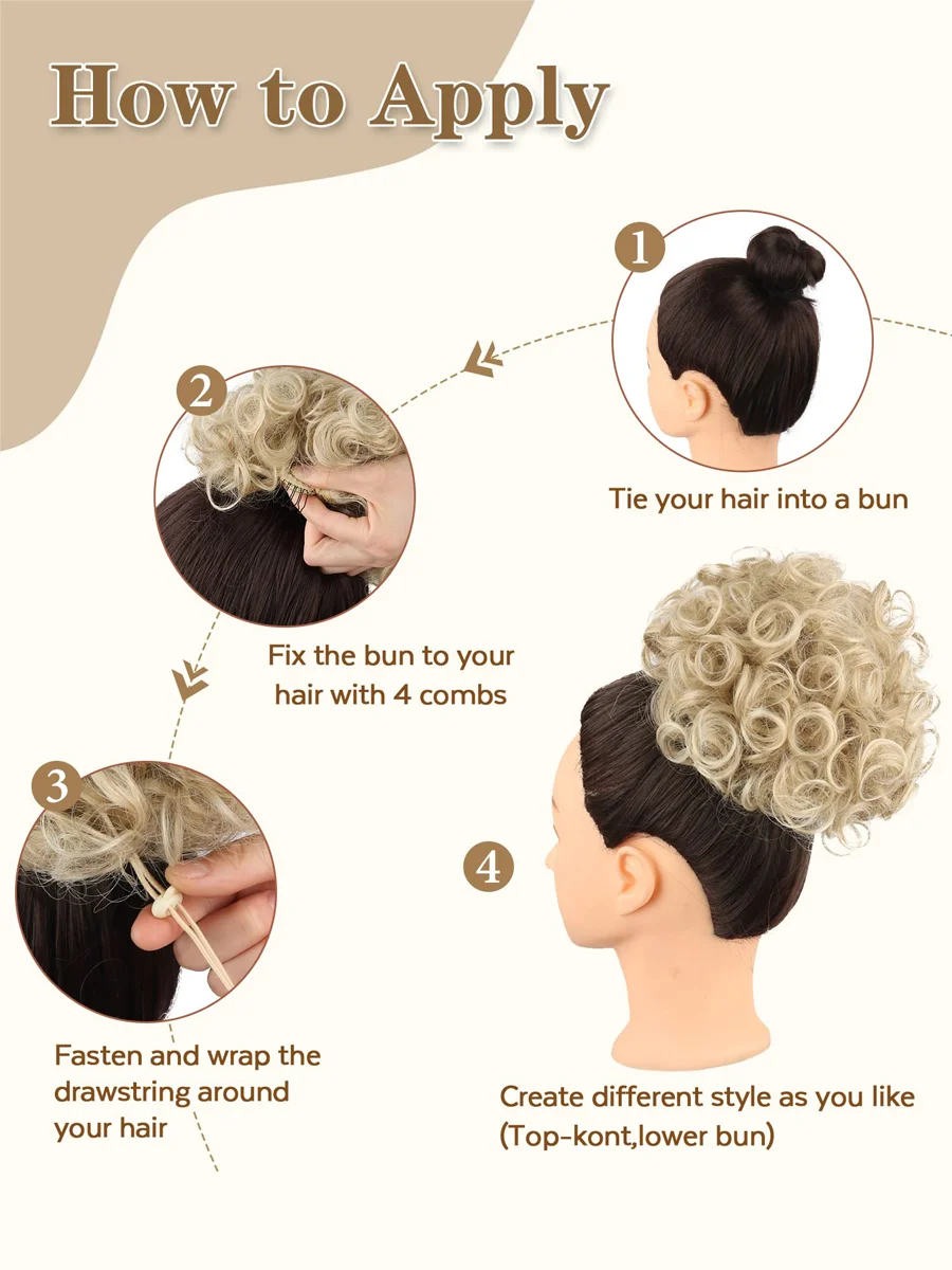 Coque fofo encaracolado cinza com prendedor - extensões de cabelo sintético de fibra de alta temperatura, laços de cabelo naturais bagunçados para mulheres