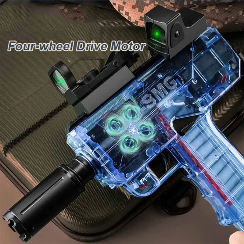 Toy Gun Soft Bullets Electric UZI Toy Gun For Kids Boys Outdoor Shooting Weapon Toy Children Fake Gun Toy