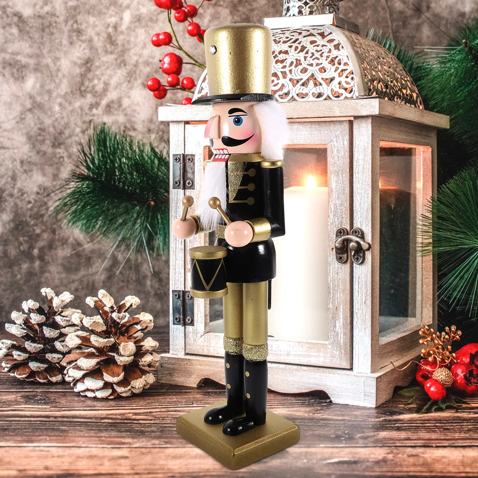 

1pc Nutcracker Christmas Decoration Xmas Ornament Desktop Festival Nutcracker Craft Statue Festival Gift Home Decor