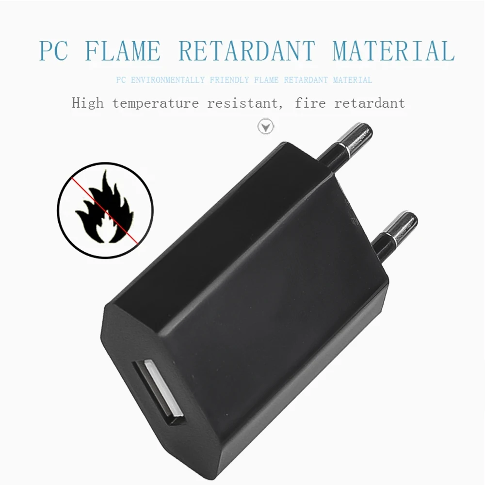 1-10PCS Universal 5V 1A EU Plug Wall USB Charger Adapter iPhone iPad Samsung Xiaomi Redmi Fast Charging Power Adapters