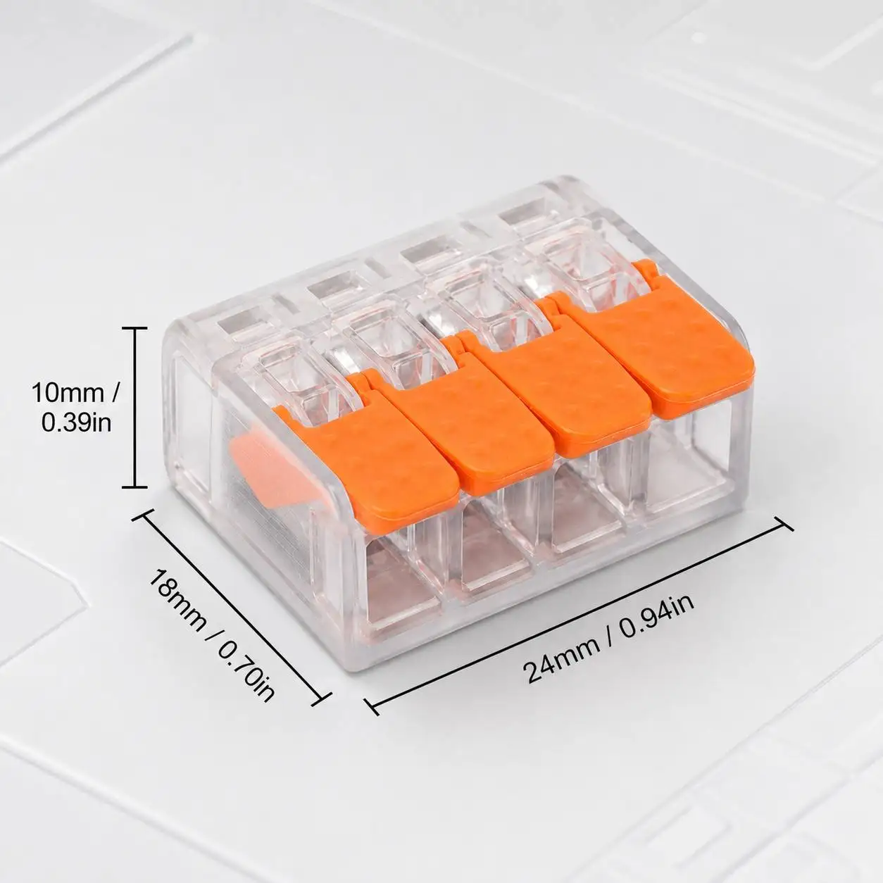 Universal Quick Wire Connectors 2/3/4/5 Port Lever Terminal Block Push-in Electrical Splicing Connector for Home DIY Lighting
