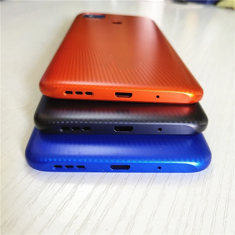 For Xiaomi Redmi 9C New Back Battery Cover Back Glass Panel Rear Housing For Redmi 9C Back Battery Cover + Side Key