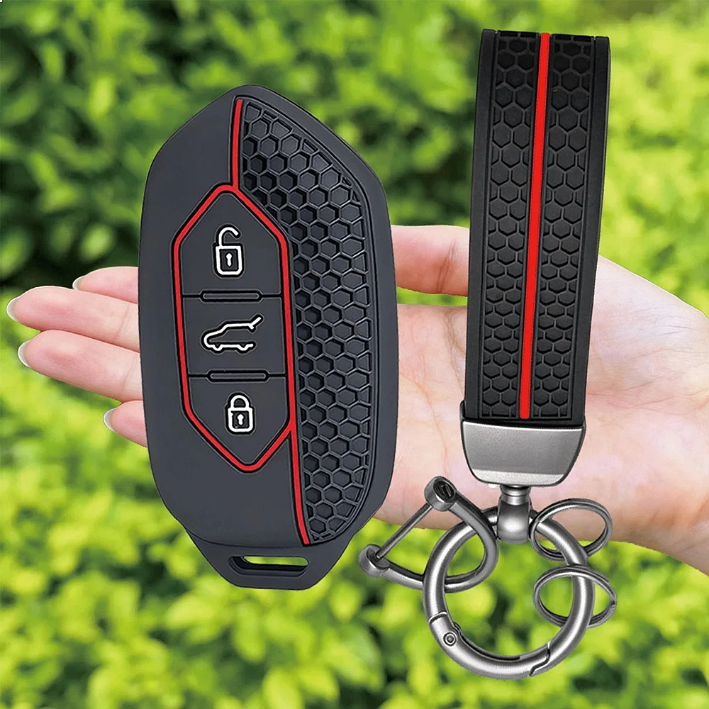 Silicone Car Key Fob Cover For Togg Kia Picanto Sorento Carnival Morning K5 Seltos Keychain