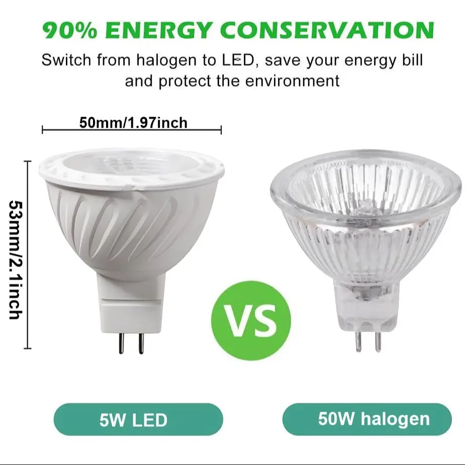 20x MR16 GU5.3 12V Rot Grün Gelb Bernsteinfarben 12V 5W GU5.3 Dekorative Glühbirne Spotlicht Hof- und Feiertagsakzentbeleuchtung – Detail 4