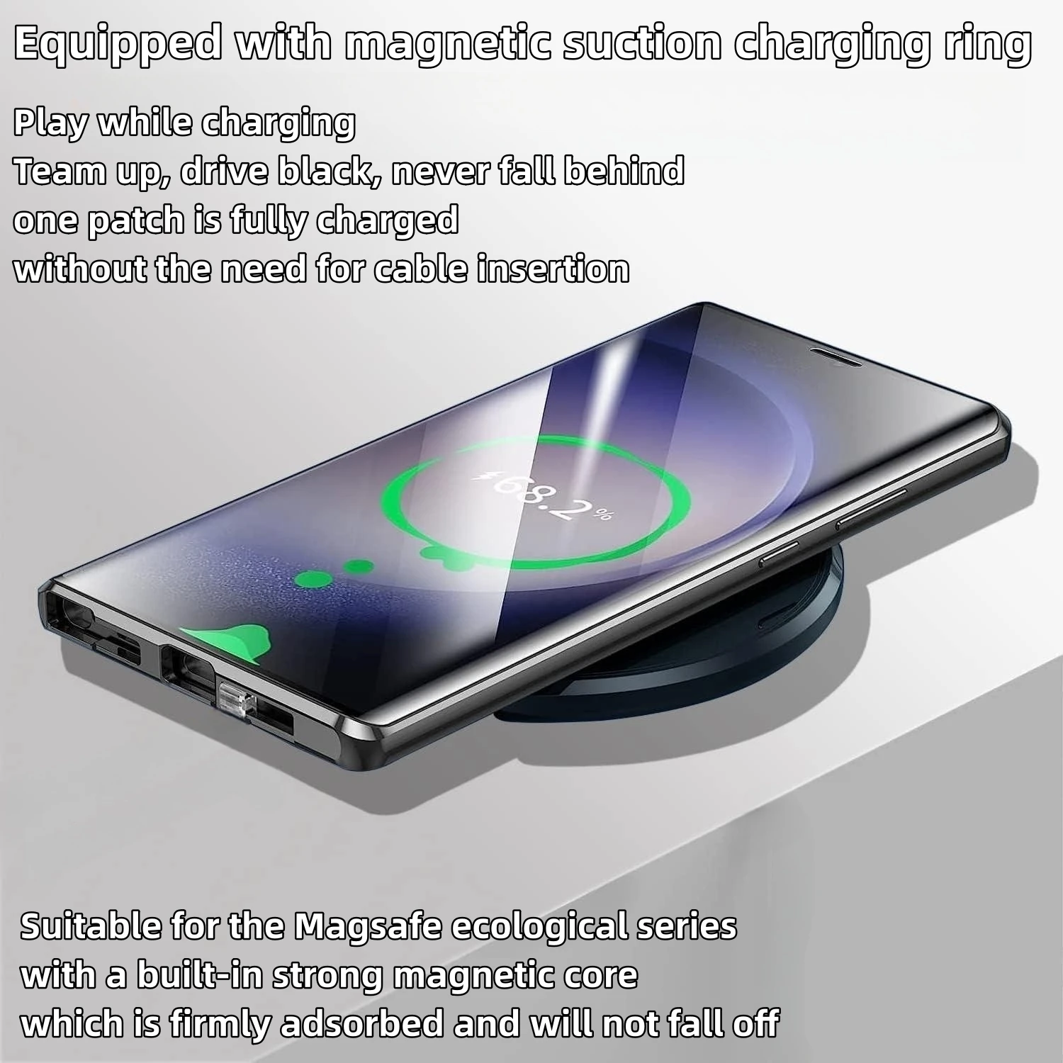 NEW Metal Magnetic Security Lock Double Sided Glass for Magsafe Case for Samsung Galaxy S25 Edge S25 Ultra Plus Protection Cover