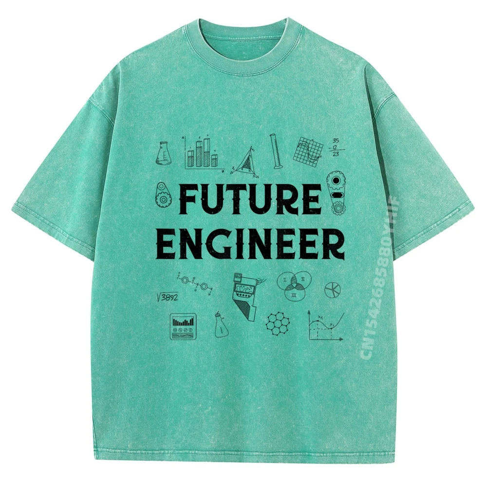 

Future Engineer Funny Men Engineering Student Designer T Shirt Graphic Shirt Homme Loose Washed Clothes