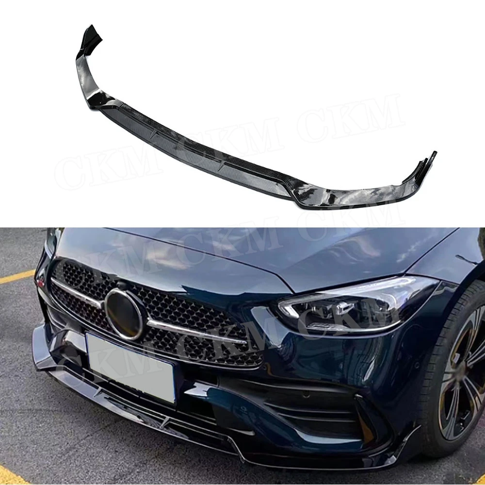 

CKMUUER ABS Front Lip Bumper Chin Spoiler Aprons for Mercedes Benz C Class W206 C43 AMG Sport 2022+ B Style Body Kits