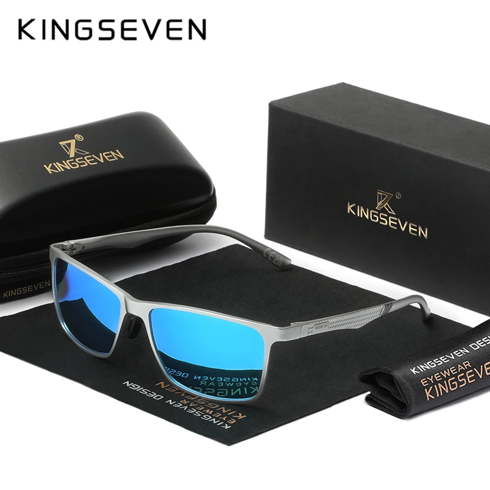 

KINGESEVEN оригинальные солнцезащитные очки высокого качества, прямоугольные мужские солнцезащитные очки, поляризационные UV400, мужские очки, женские повседневные уличные очки