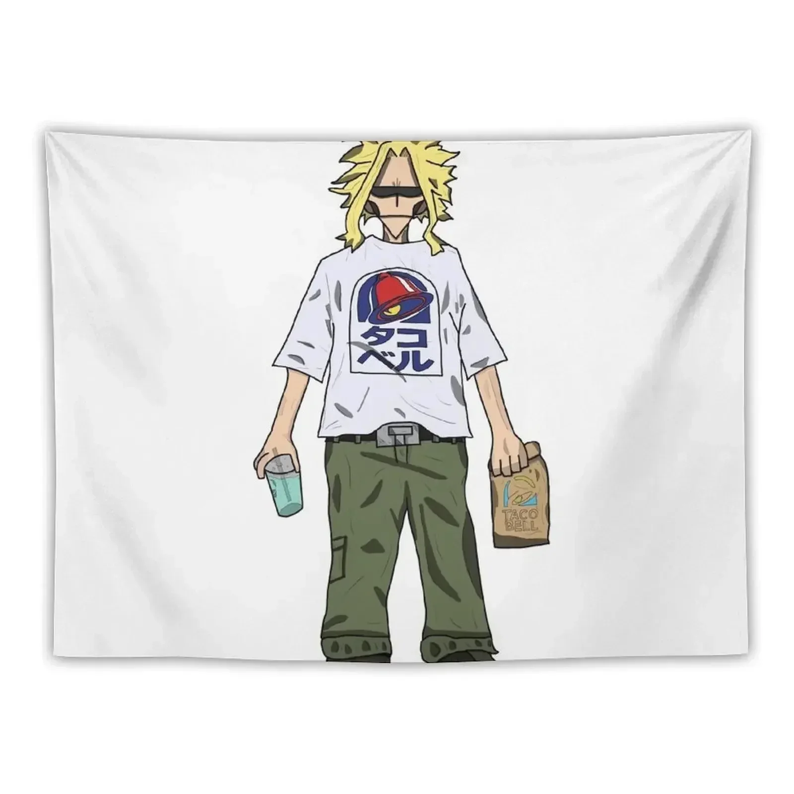 Taco Bell All Might (True Form) Tapestry Decoration Aesthetic Korean Room Decor Aesthetic Room Decorations Tapestry