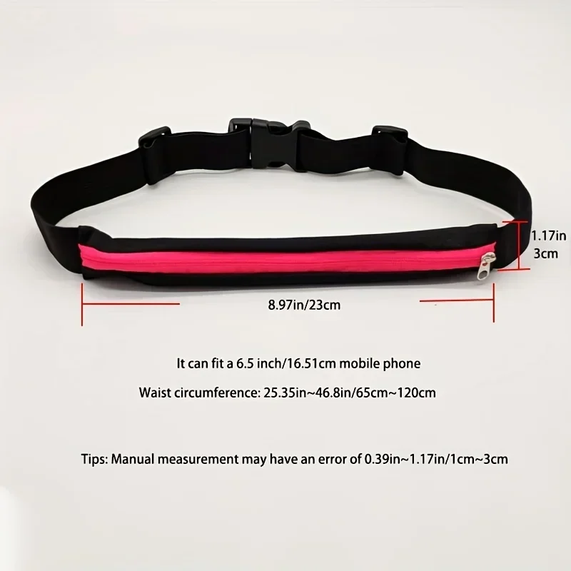 Saszetki biodrowe męskie i damskie, wodoodporne, elastyczne nerki do fitnessu, biegania, niewidoczny mini pasek.