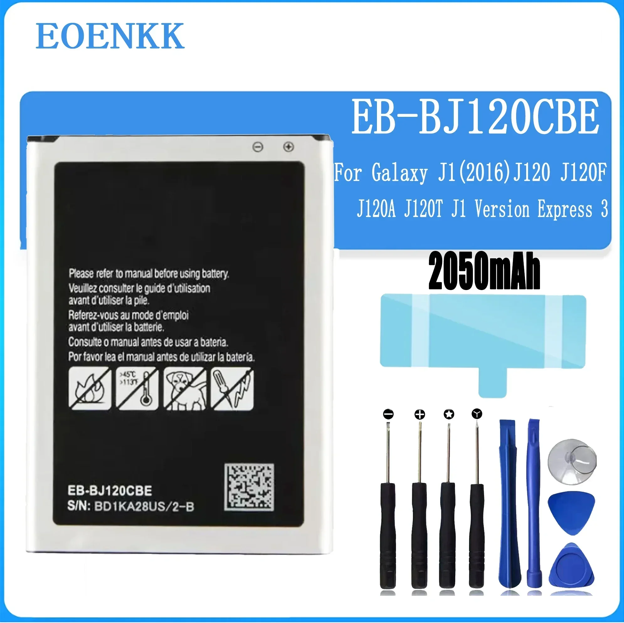 

2024 new EB-BJ120CBU For Samsung Galaxy J1 2016 Version Express 3 J120 SM-J120A SM-J120F EB-BJ120CBE/BBE Repair Part