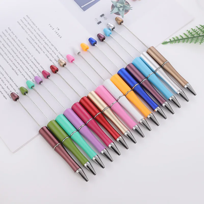 DIY bead pen, creative moulding ball pen multi-color gradual change UV electroplating bead pen