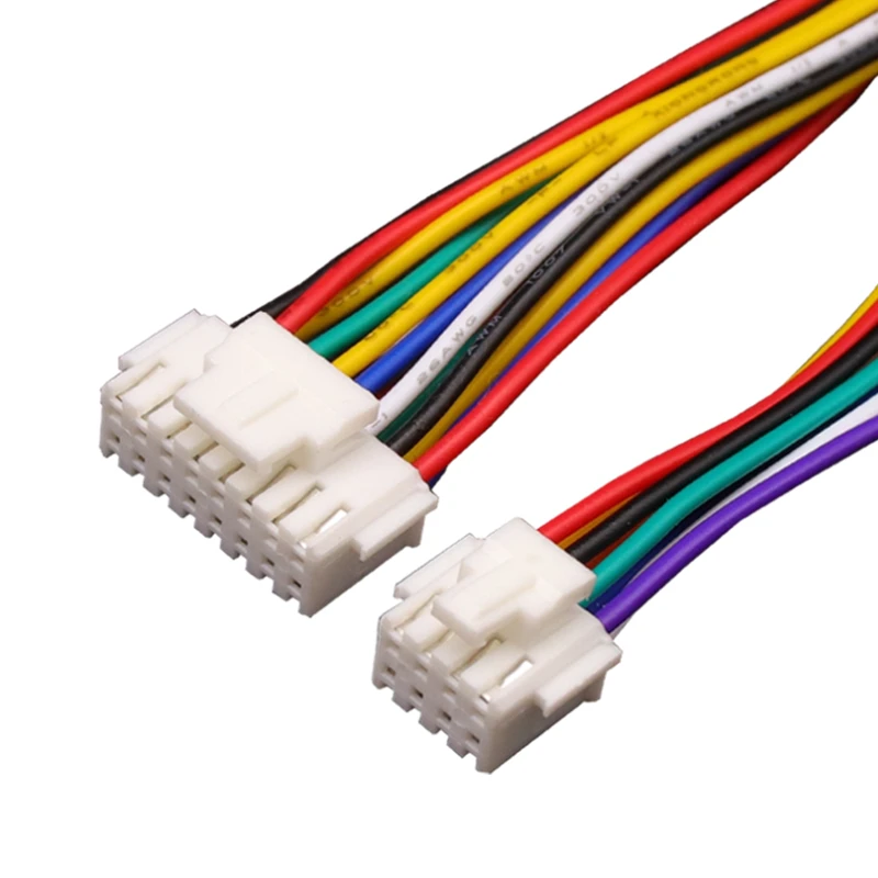 5PCS PHB 2.0mm Female Connector Terminal Cable 20cm Connector with Lock 4p 6p 8p 10p 12p 14P 16P 20P Double Head