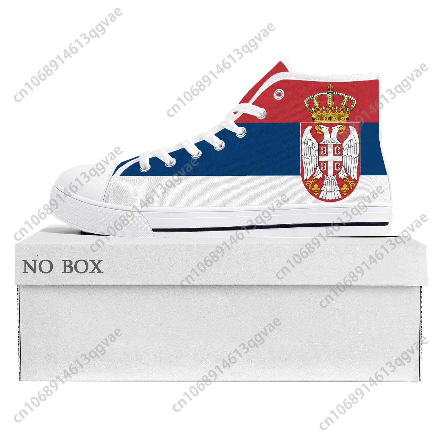 Zapatillas de deporte de alta calidad con bandera de Serbia para hombre y mujer, zapatos casuales de lona para adolescentes, calzado personalizado para pareja