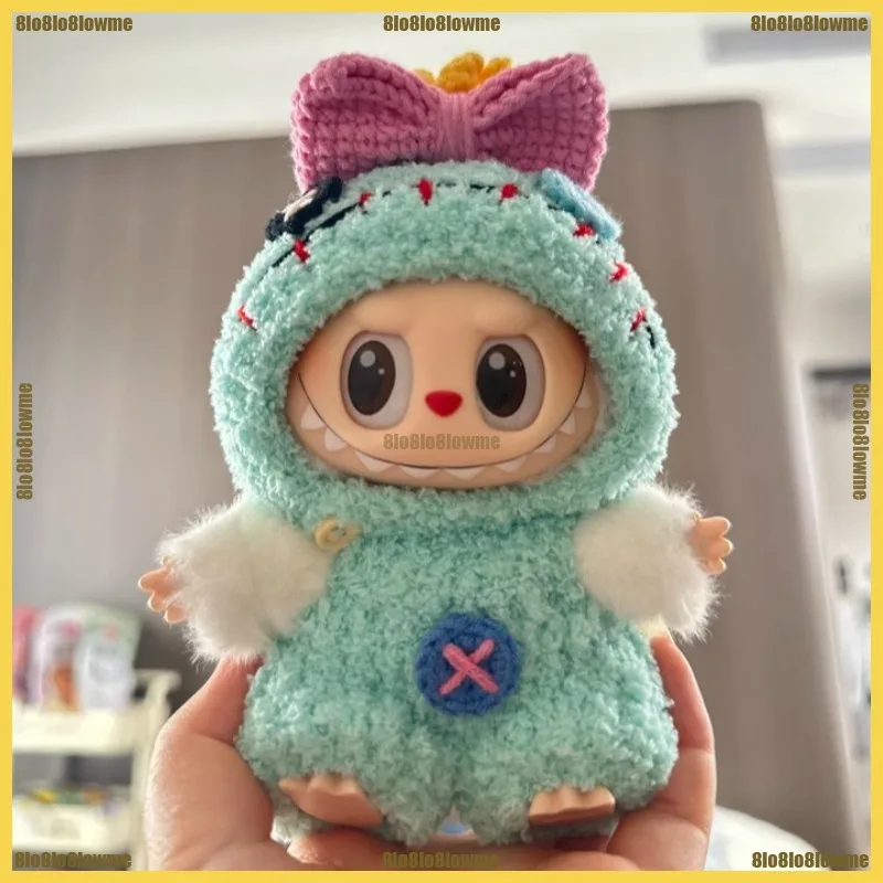 

Одежда Labubu ручной работы с героями мультфильмов, милая цельная одежда со стежком, мини-плюшевая кукла, модные аксессуары для кукол