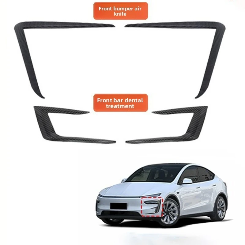 

Suitable for Tesla Modely New 2025+Modely Front Bar Air Knife Front Bars Fangs Eyebrow Spoiler Modification ABS Exterior Parts