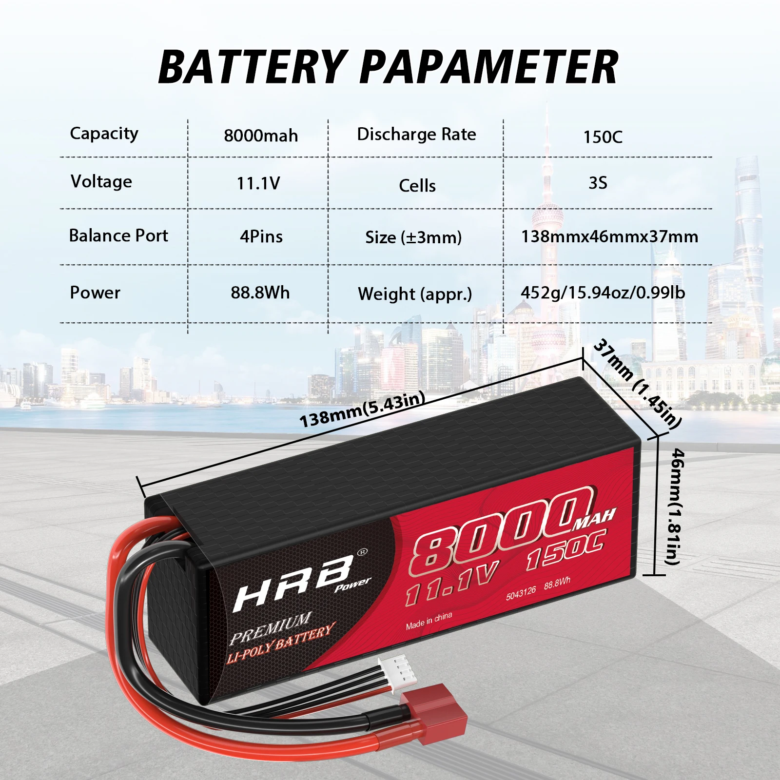 HRB 3S 4S 8000mah 9500mah يبو بطارية 11.1 فولت 14.8 فولت 150C 120C RC طائرة هليكوبتر سيارة قارب شاحنة أجزاء