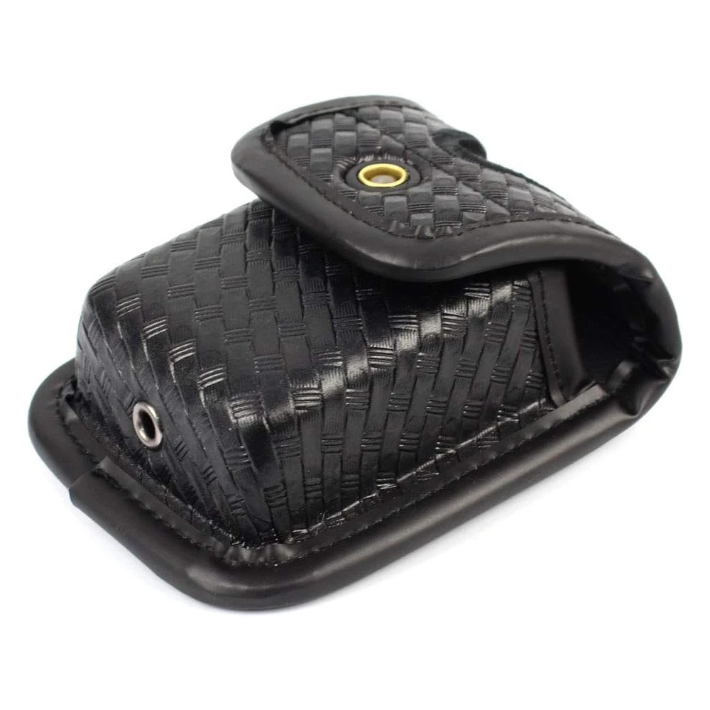 Basketweave Pager/Glove Pouch, Molded Latex Glove Pouch for Duty Belt, Snap Closure EMT Pager Glove Pouch