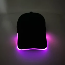 Gorra de béisbol de fibra óptica LED para fiesta de Carnaval en la noche oscura, suministros de decoración brillante, sexy, a la moda