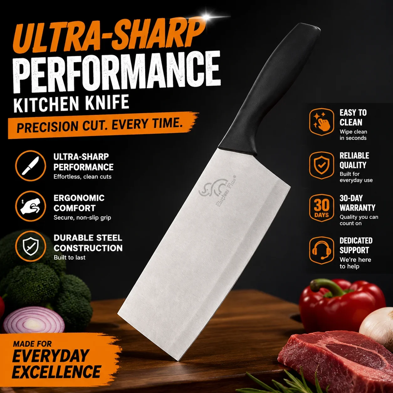 Kitchen Knife Set Stainless Steel Knife, 3-Piece Kitchen Tool Set, Fruit Knife, Essential Cooking Tools For Restaurants
