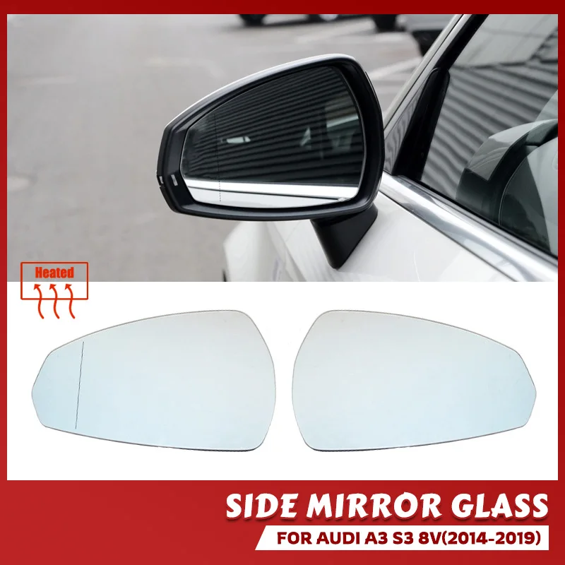 

Mirror Heated Side Mirror Glass Rearview Mirror Glass For Audi A3 S3 RS3 2013-2020