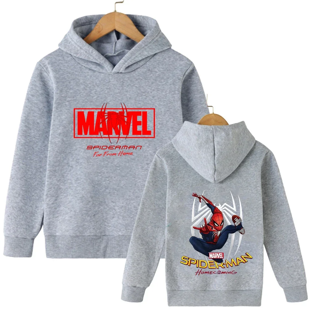 سترة بقلنسوة للرجال بتصميم إبداعي فريد من نوعه على الوجهين من Marvel Spider-Man بطباعة جرافيك لجميع المواسم القطنية للفصول الأربعة