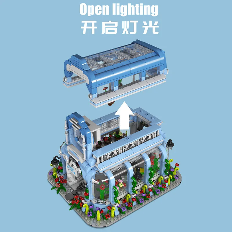 قالب الملك 1289 قطعة حديقة نباتية اللبنات المعماري نموذج طفل ألعاب تعليمية الحلي هدايا عيد الميلاد 16048 #3