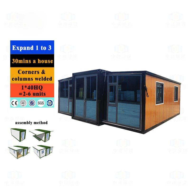 20/40ft Low Cost Waterproof Pontoon Prefabricated Container Hotel House Ready Made Expandable Container House