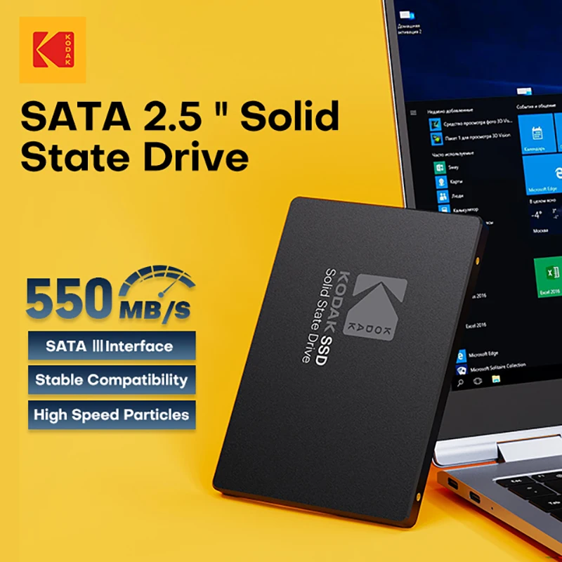 

Kodak Sata Ssd Solid Disk 1tb 512GB Hard Drive128GB 256GB 550Mb/s For Upgrade PC Laptop Desktops Diy Gaming Computer