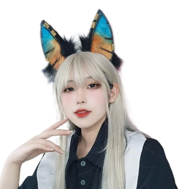 652f lindos diademas estudiantiles transmisión en Banda para cabello Wolf Wolf Hoop colorido