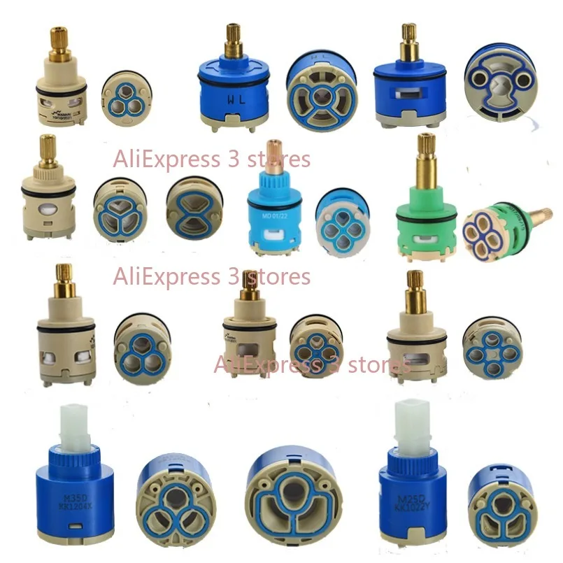 Faucet Valve Core 22/25/26/28/38mm Hot/Cold Water Faucet Spool Home Bathroom Mixed Shower Switch Accessories 2/3/4 Gear