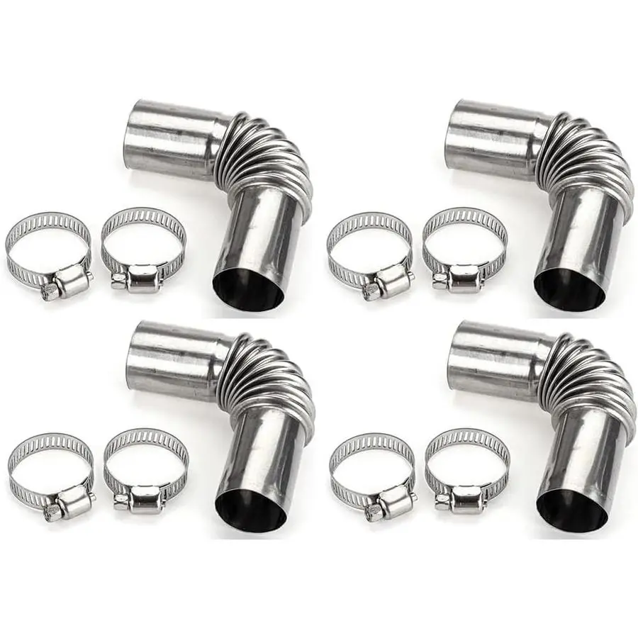 4 قطعة الفولاذ المقاوم للصدأ 24 مللي متر الهواء الديزل سخان التوقف أنبوب العادم أنبوب الكوع موصل ل الديزل قارب سخان 13 سنتيمتر السيارات Rep #1