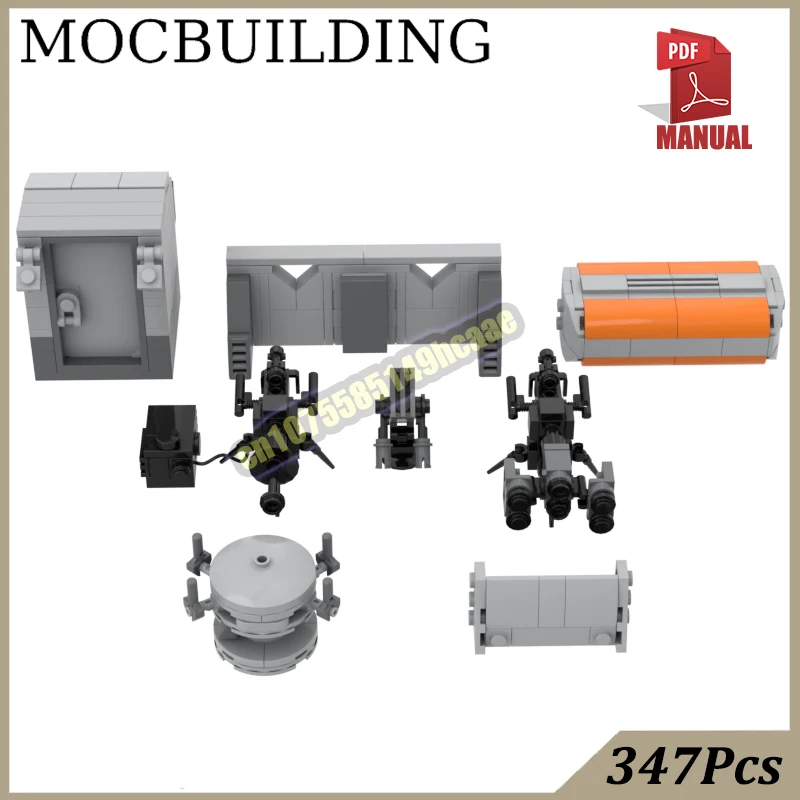 Mortar Barricade Bricks Missile-launcher Model MOC Building Block Space Movie Equipment Construction Blocks Toys Birthday Gift