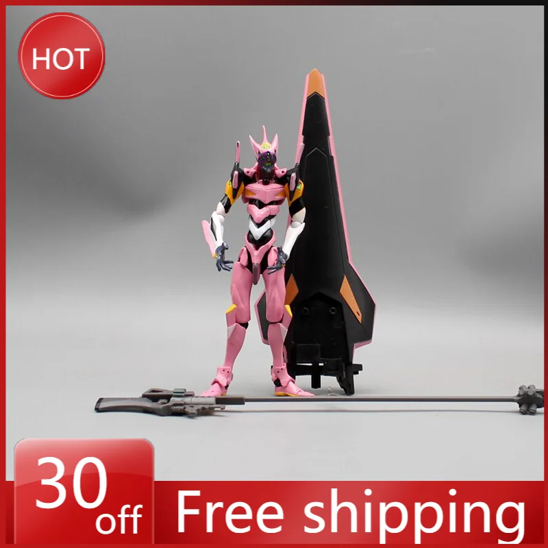 16cm Mari Makinami Illustrious Mecha No. 8  Animation Peripherals  Pink Paint Carrying Weapons Action Figures Model Ornament Toy