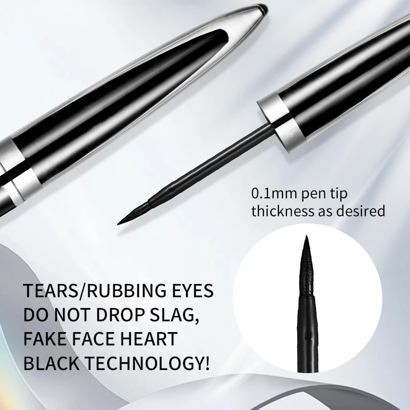 1pcs Long-lasting hard-tipped gel eye ultra- fine waterproof black liquid eyeliner