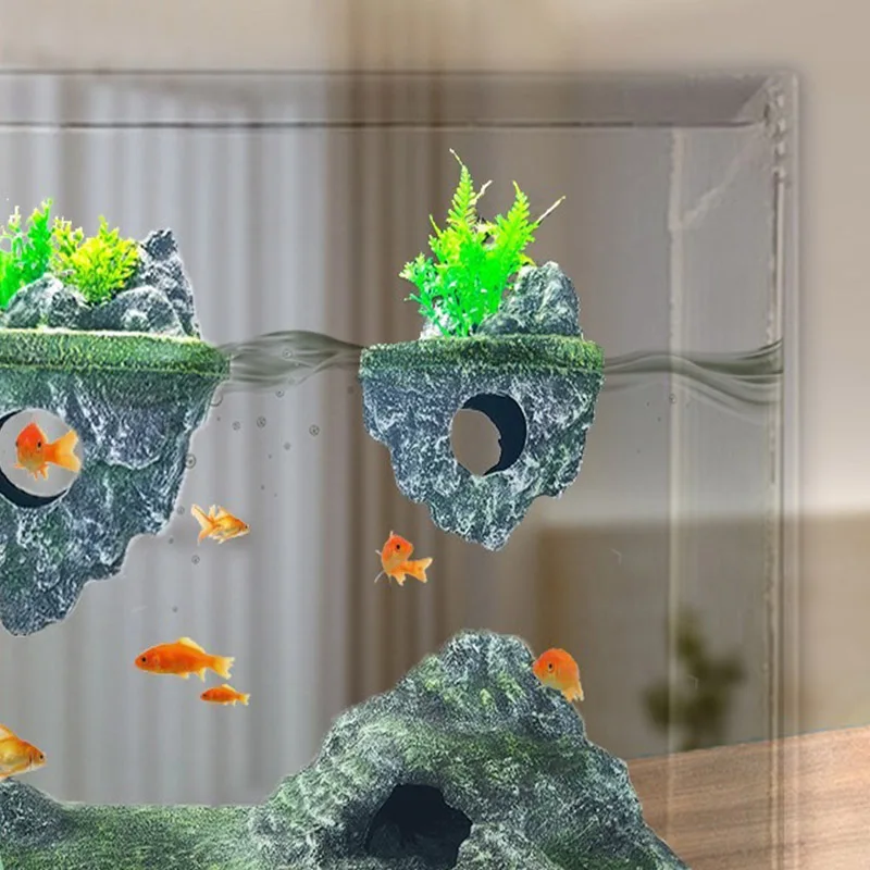 fish bowl accessories Fish Tank Ornament Bubbler Aquarium Axolotl Aquarium Accessories Decoration  for Fish Caves Aquarium Shrimp Hiding ZSP04