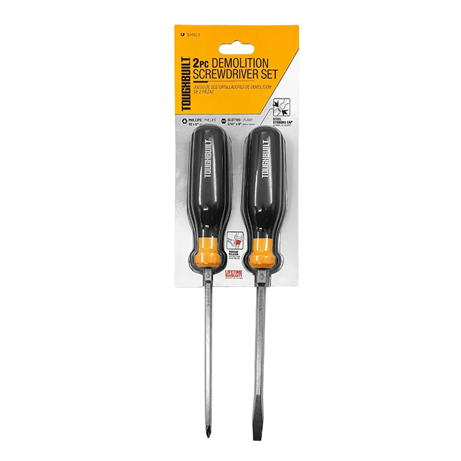 TOUGHBUILT TB-H5S2-D 2Pcs Demolition Screwdriver Set perforated screwdriver set Hand Tools