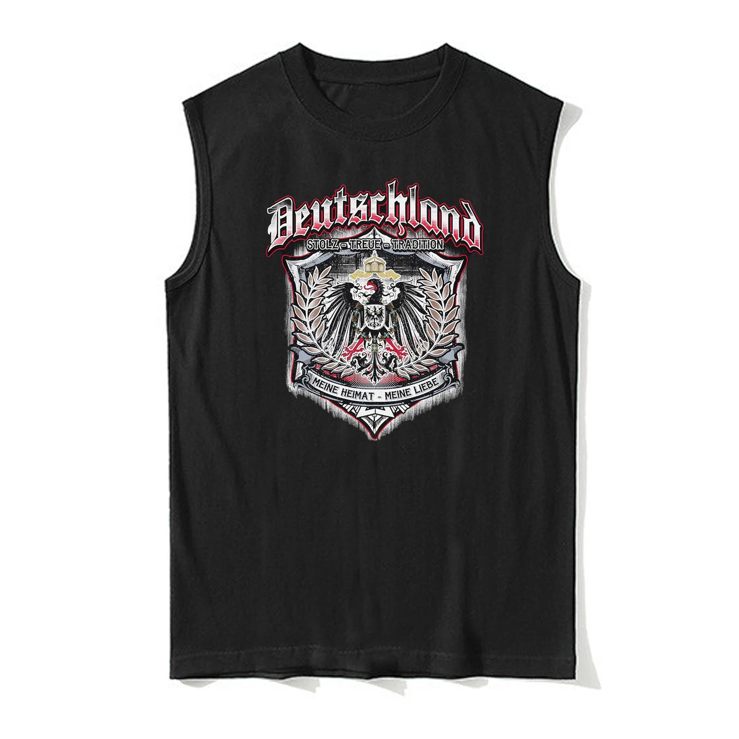 German Empire of Prussia Eagle Coat of Arms Deutschland Tanktop 100% Cotton O-Neck Summer Casual Mens Vest Sleeveless T-shirt