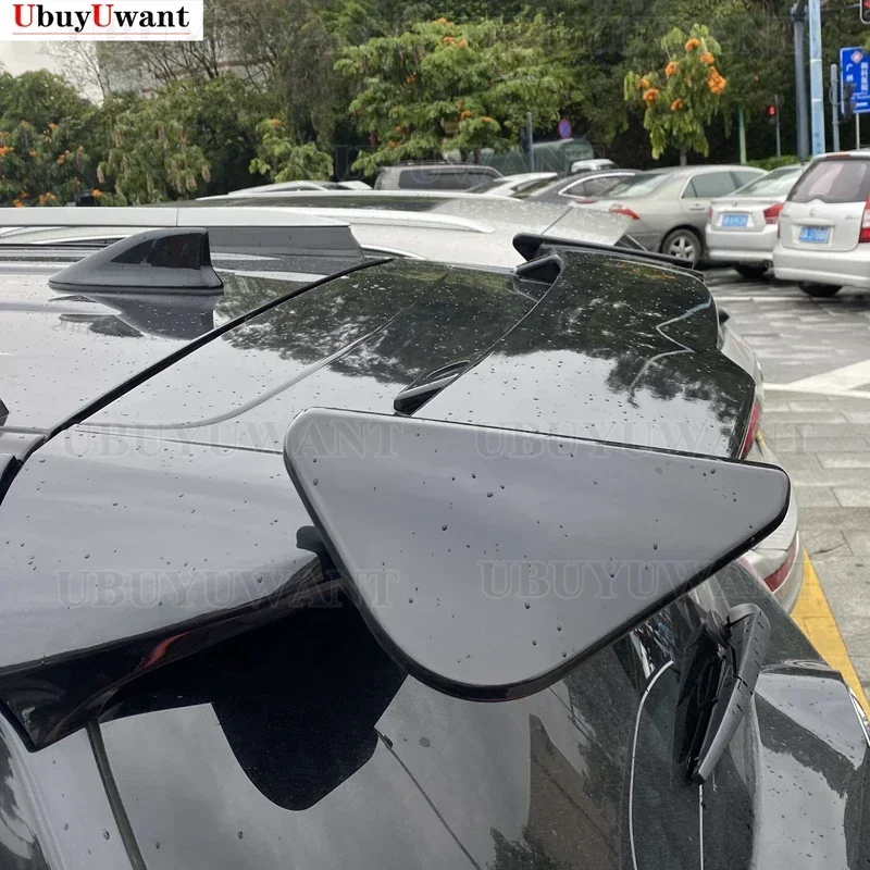 High Quality ABS Material For Toyota Sienta 2015 Spoiler Carbon Fiber Look Hatchback Roof Rear Wing Body Kit Accessories