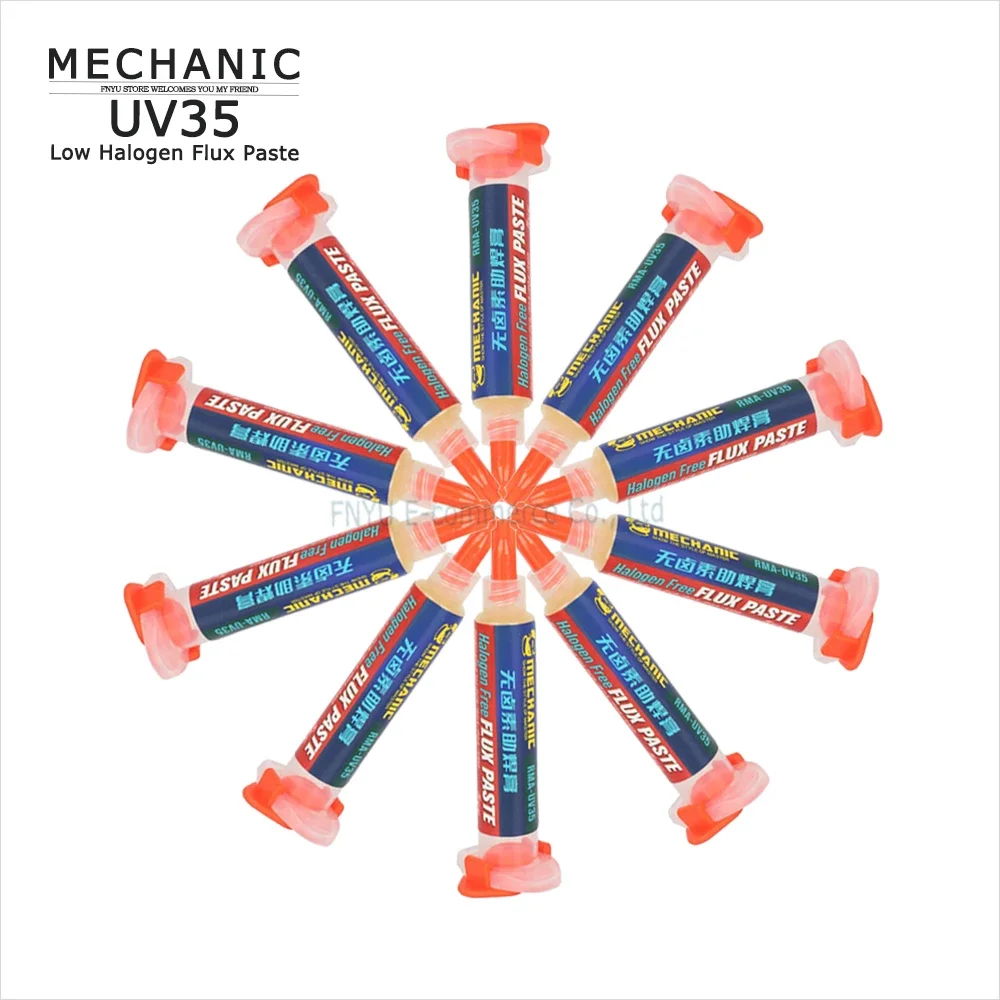 10 Pcs RMA-UV35 5cc BGA Solder Pasta Fluks Fluks untuk BGA Solder Stasiun Solder Besi Tin Cream Gratis Pengiriman
