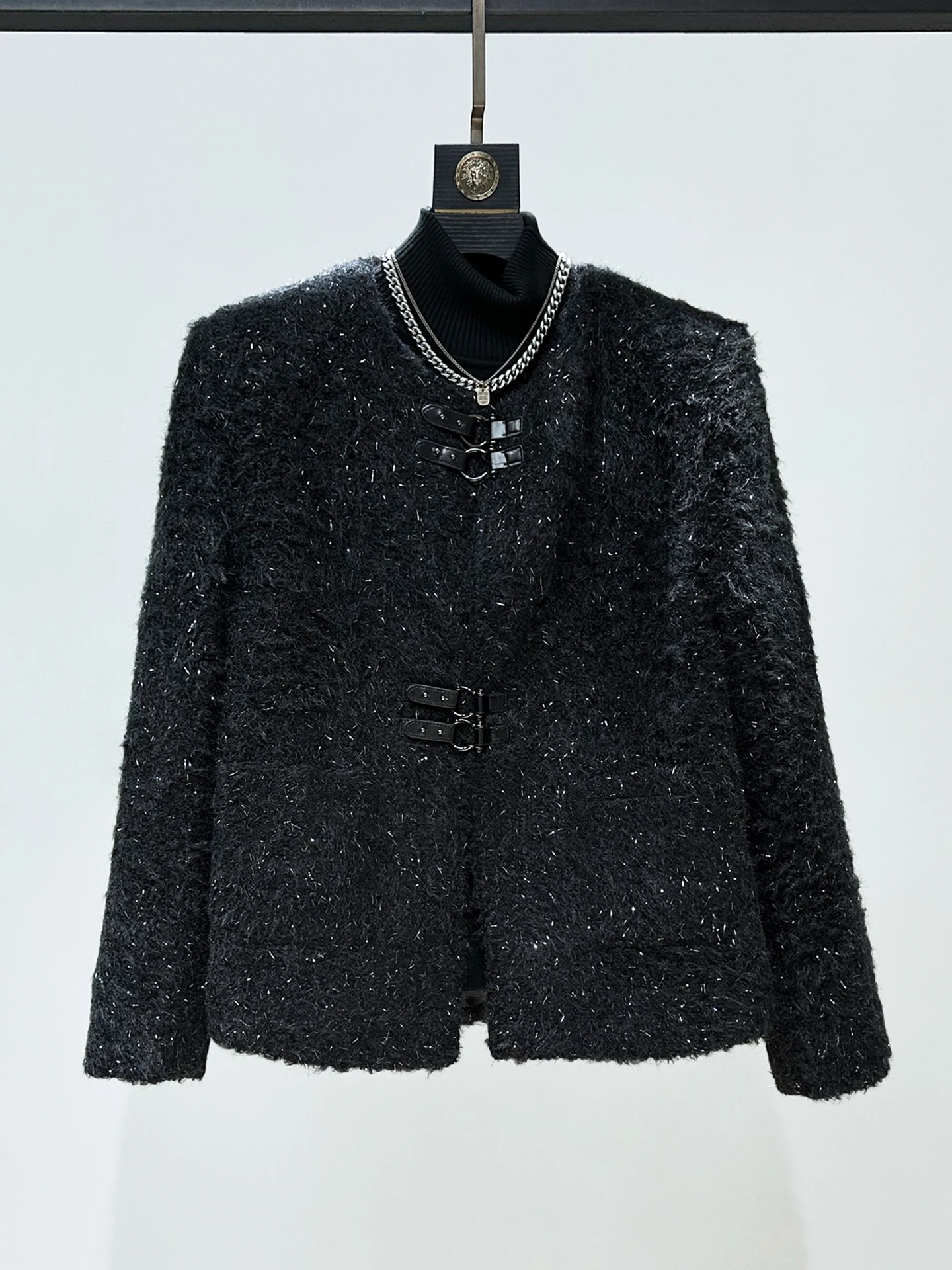 

Мужская шерстяная куртка на осень-зиму: новая модель с кожаными пуговицами, модный дизайн, свободный крой, в корейском стиле, для молодежи