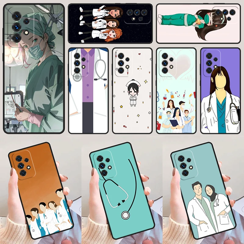 

Doctor Illustration Hand DrawnStyle For Samsung A52 A72 A73 A20e A21S A50 A70 A11 A12 A42 A31 A40 A51 A71 A32 A80 Phone Case