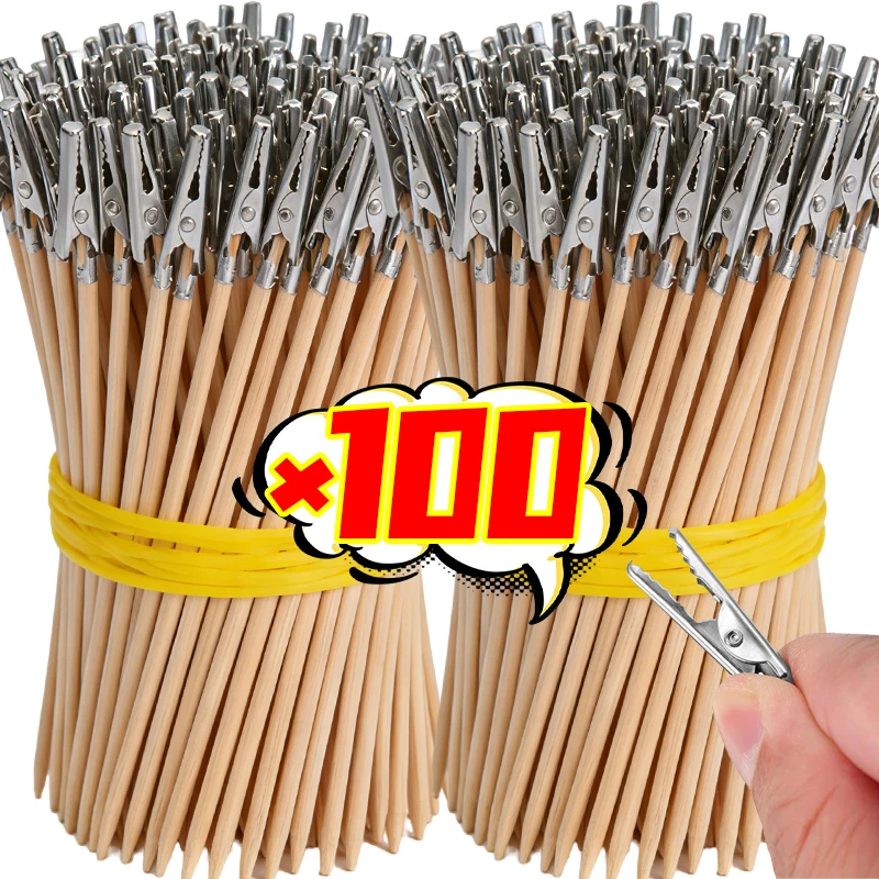 

100/10 шт., съемные зажимы из дерева и металла, подставка для рисования для аэрографа, часть модели, сделай сам, инструменты для рисования моделей для рукоделия