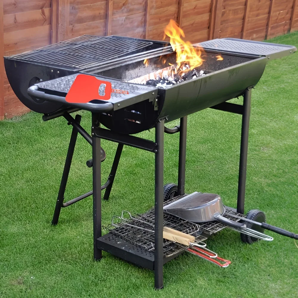 Handheld BBQ Grill Fan Plastic Heat Resistant Portable Fire Starter for Outdoor Camping Picnic Charcoal Stove