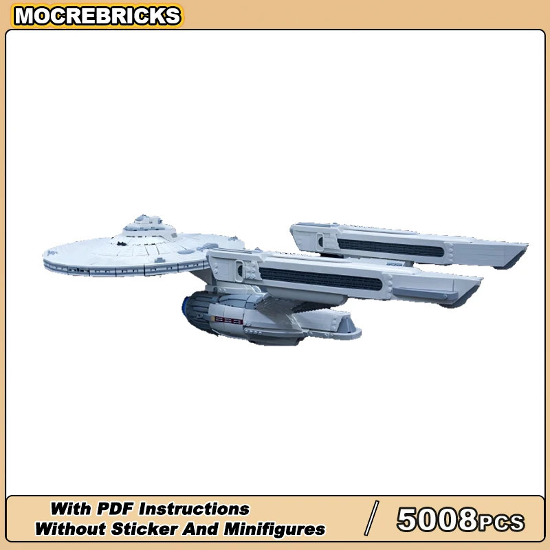 

Space Series USS Enterprise NCC-1701-A MOC Building Blocks Advancеd Starship Technology Assembly Bricks Toy Model Boy‘s Gift’
