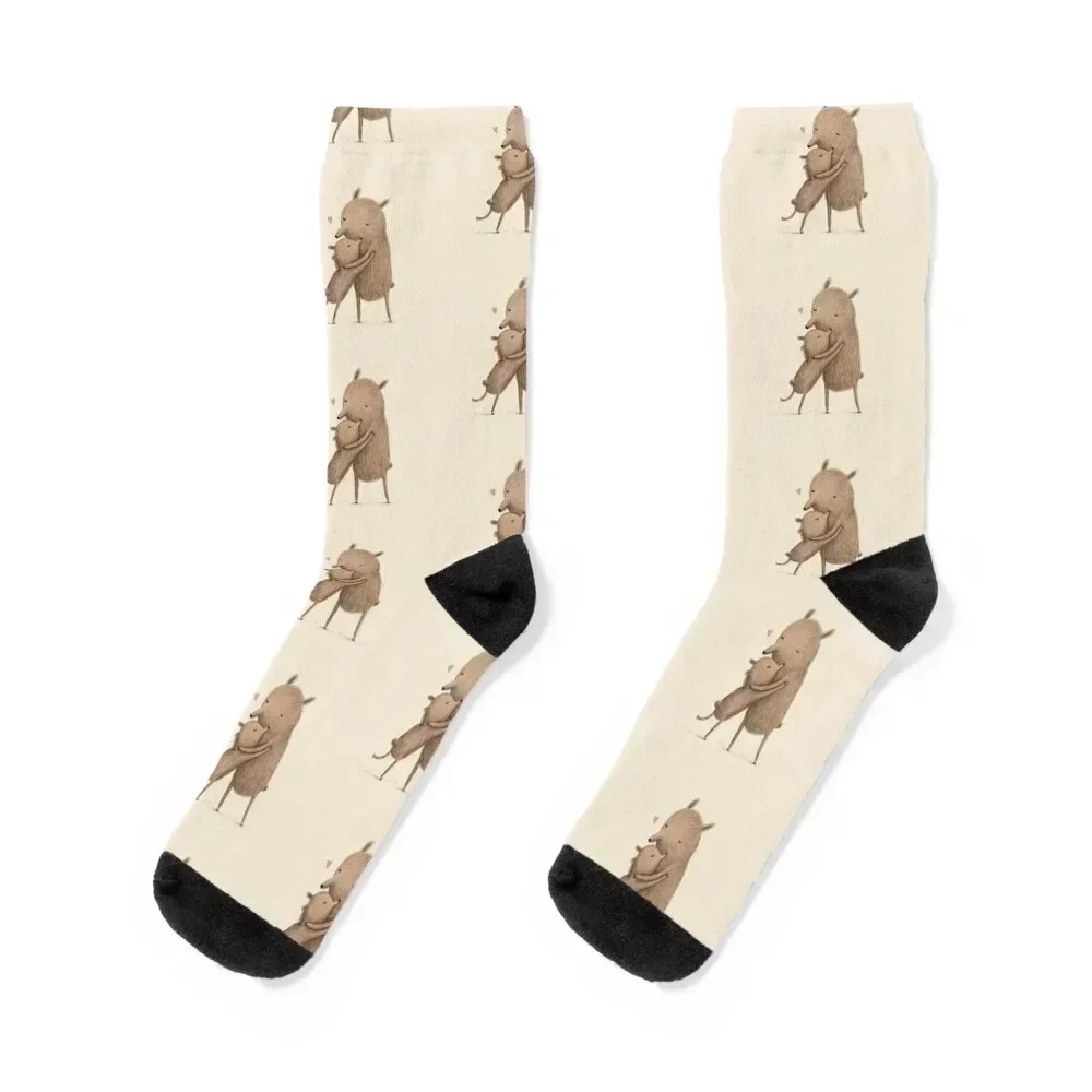 

Bear Hug Socks christmass gift football winter thermal Designer Man Socks Women's