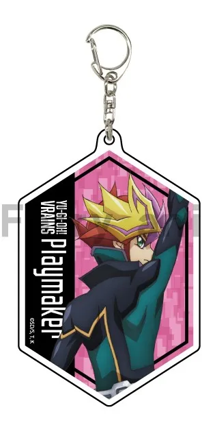 Anime YuGiOh Yu-Gi-Oh! VRAINS Keychain Doll AI Yusaku Fujiki Ryoken Kogami Acrylic Keyring Pendant for Gift