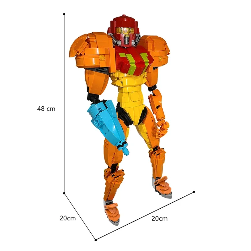 MOC Metroides Mecha Robot Samus Aran Building Block Assembling Model Creative Mech Game Collection Brick Toy Xmas Gift