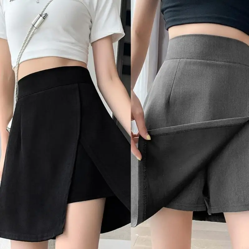 N5KB Mujeres A-LINA DIVELA DEL FALDIA DEL ASIMMO ASIMMÉTRICO MINI TRAZ