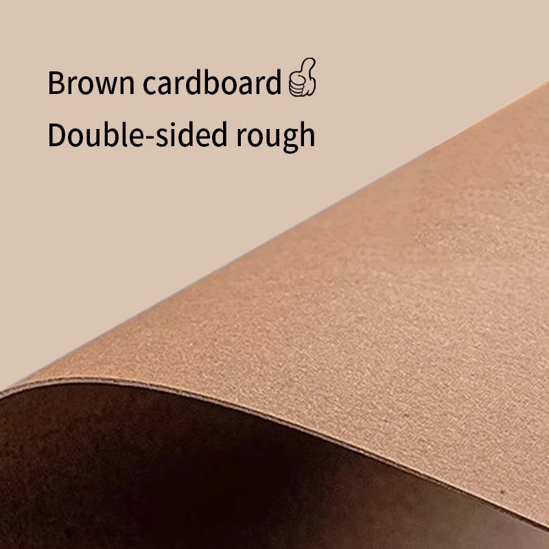 ﻿ 5Sheets A4 1mm 1.5mm 2mm 3mm Solid Brown Hard Thicken Kraft Paper Cardboard Paperboard For DIY Handmade Album Cover Package